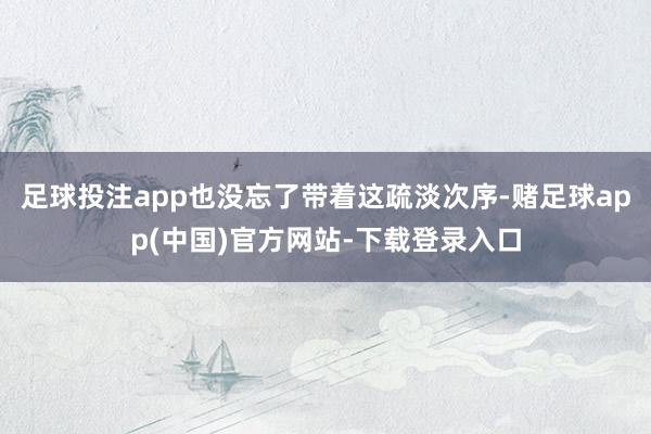 足球投注app也没忘了带着这疏淡次序-赌足球app(中国)官方网站-下载登录入口