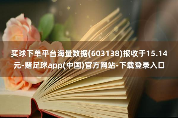 买球下单平台海量数据(603138)报收于15.14元-赌足球app(中国)官方网站-下载登录入口